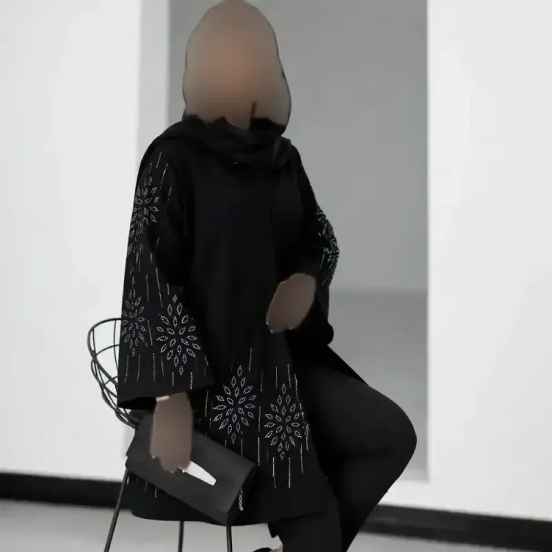 کت مجلسی زنانه مدل آرزو جنس شانتون اندوزی رنگ مشکی